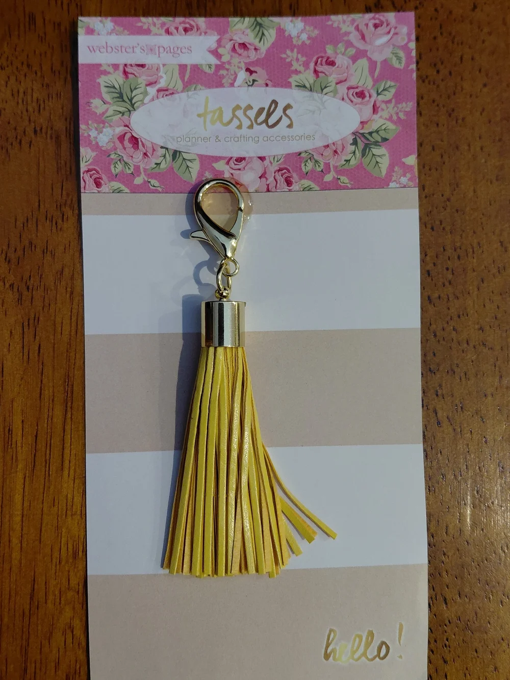 Yellow Tassel Keychain